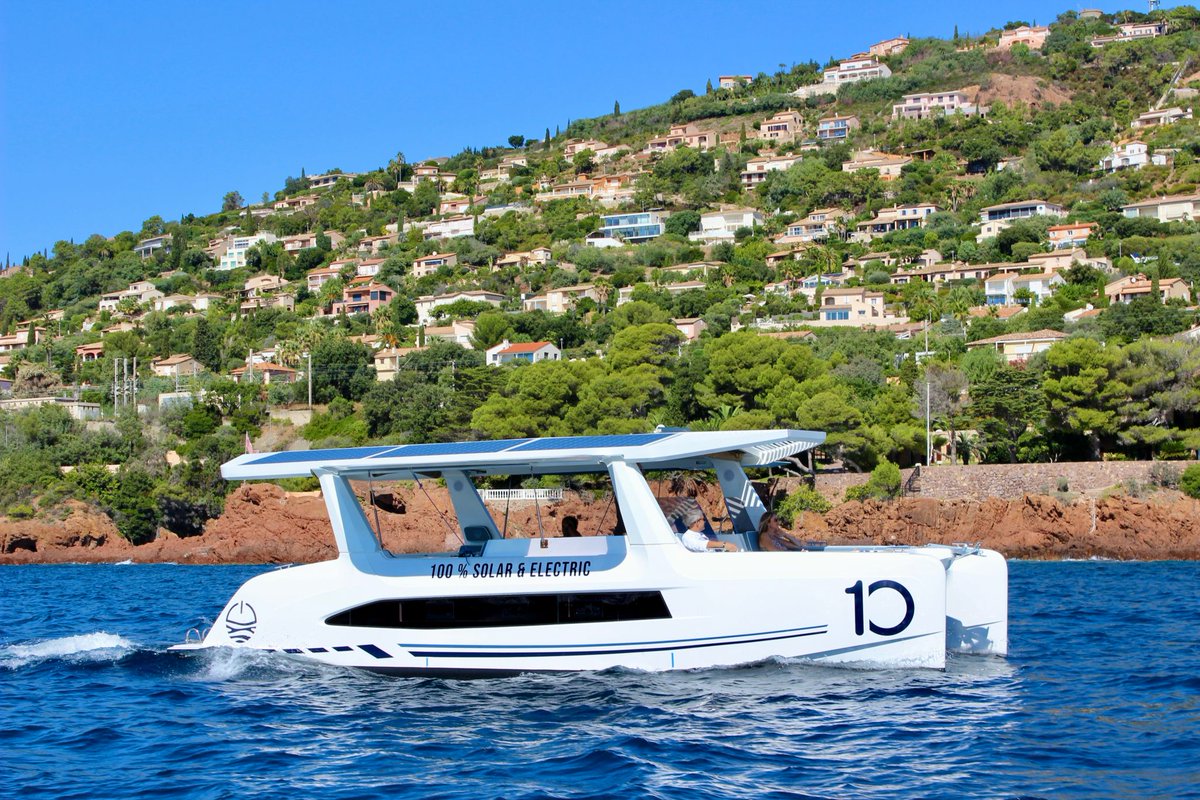 Il est stylé le Millikan Boat 🇫🇷 autonome grâce à la propulsion ⚡️☀️, 🫶  La décarbonation de la plaisance avance 👌