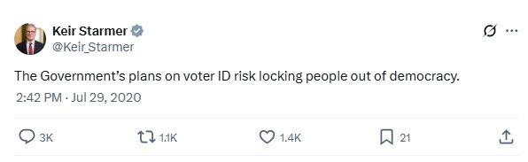 <a href="/EssexPR/">Adam Brooks AKA EssexPR 🇬🇧</a> <a href="/ASK_des/">ASKdes 🇬🇧🇺🇸 🌎</a> Kier Starmer opposes extra ID requirements as well