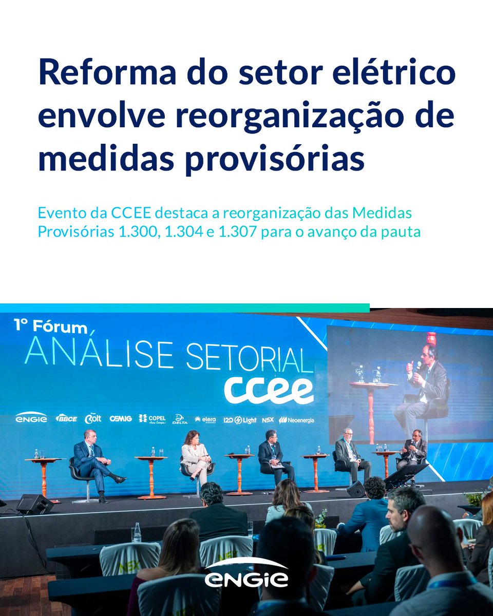 Durante o 1º Fórum CCEE – Análise Setorial, realizado em São Paulo, especialistas do setor debateram a importância da aguardada reforma do setor elétrico brasileiro.

Acesse alemdaenergia.engie.com.br/reforma-do-set… e confira os principais temas discutidos no #AlémDaEnergia.