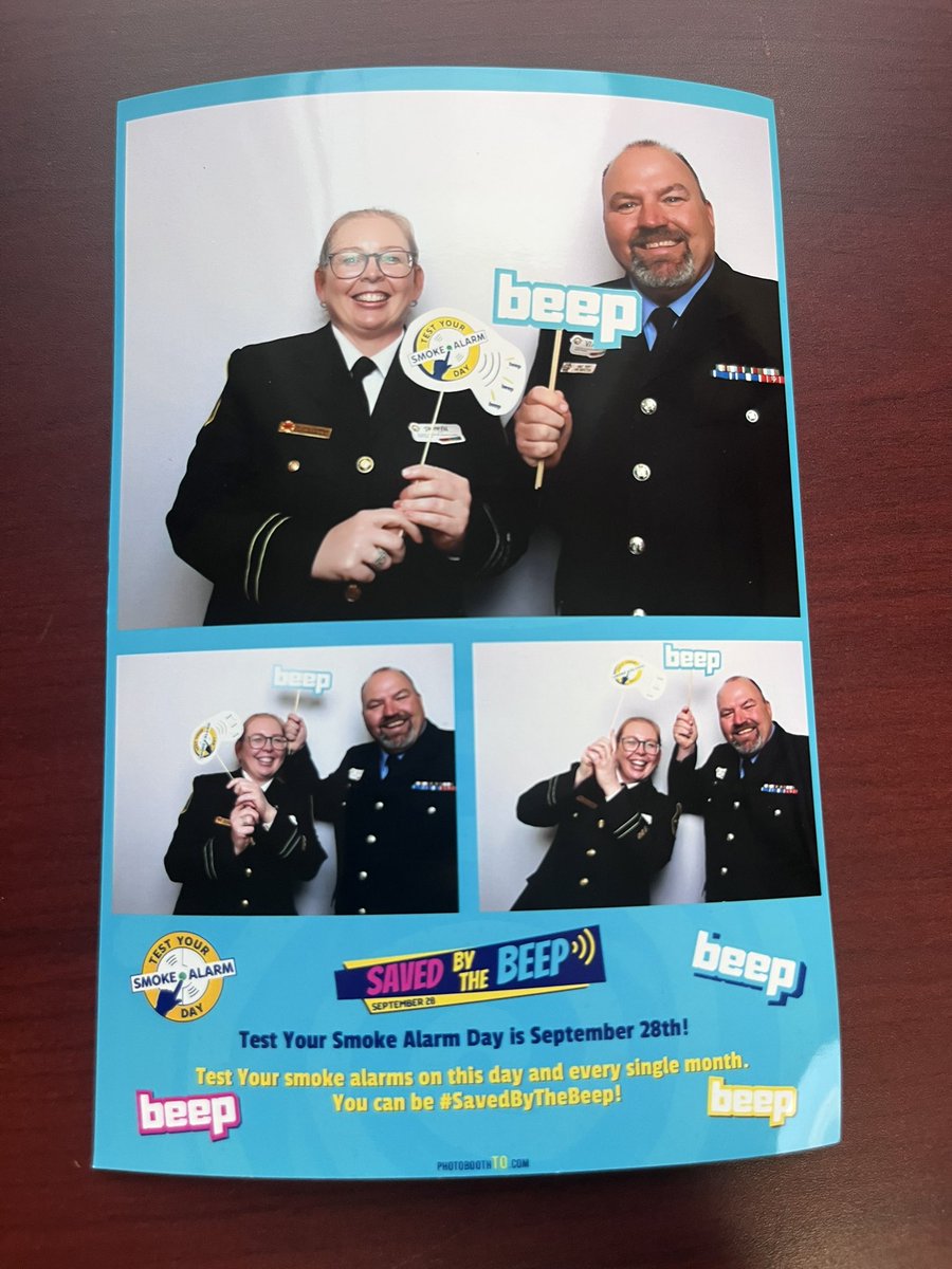RHFES Fire Inspector Tripp and Public Education Officer Godward were happy to participate in the <a href="/ONFireMarshal/">Office of the Fire Marshal</a> #TestYourSmokeAlarmDay kick off this morning on behalf of <a href="/omfpoa/">OMFPOA</a> and <a href="/OAFEOntario/">OAFE</a>! Remember to test your alarms on September 28th and once each month!