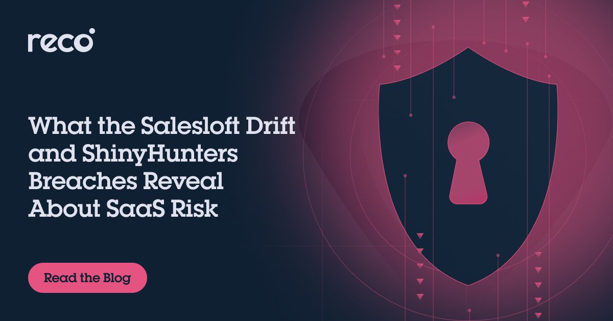 🚨 The ShinyHunters &amp; Salesloft breaches proved it: blast radius matters more than individual app security.

One compromised SaaS integration = cascade failure across your entire stack

You're only as secure as your weakest SaaS integration

Read our blog: hubs.ly/Q03L2b7k0