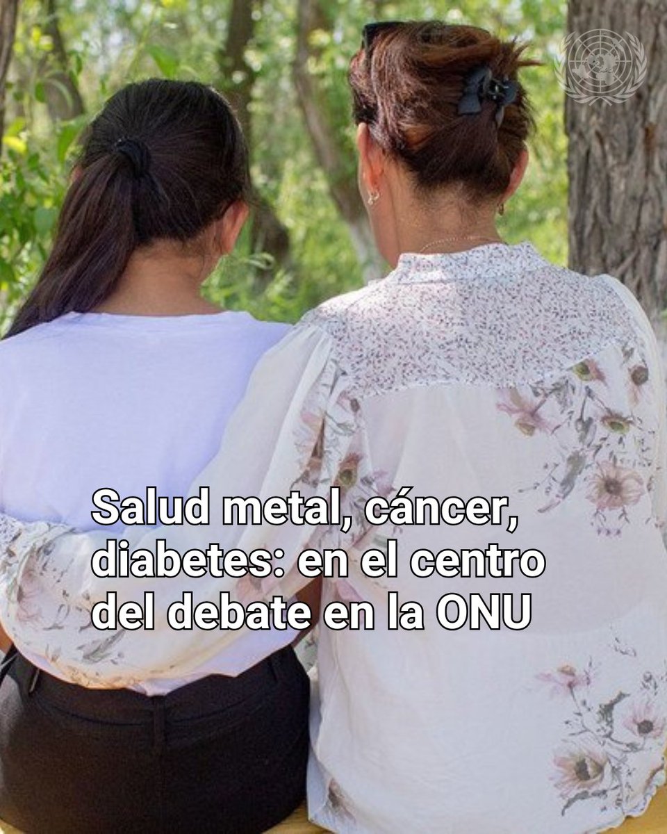 ONU_es's tweet photo. En la #UNGA, los líderes mundiales lanzan una advertencia:

La salud mental y las enfermedades como la diabetes y el cáncer son hoy algunos de los mayores retos de salud pública.

🔄Urge invertir en prevención, atención y apoyo.

https://t.co/kc3lBs1edI https://t.co/Mekl5E8nbr