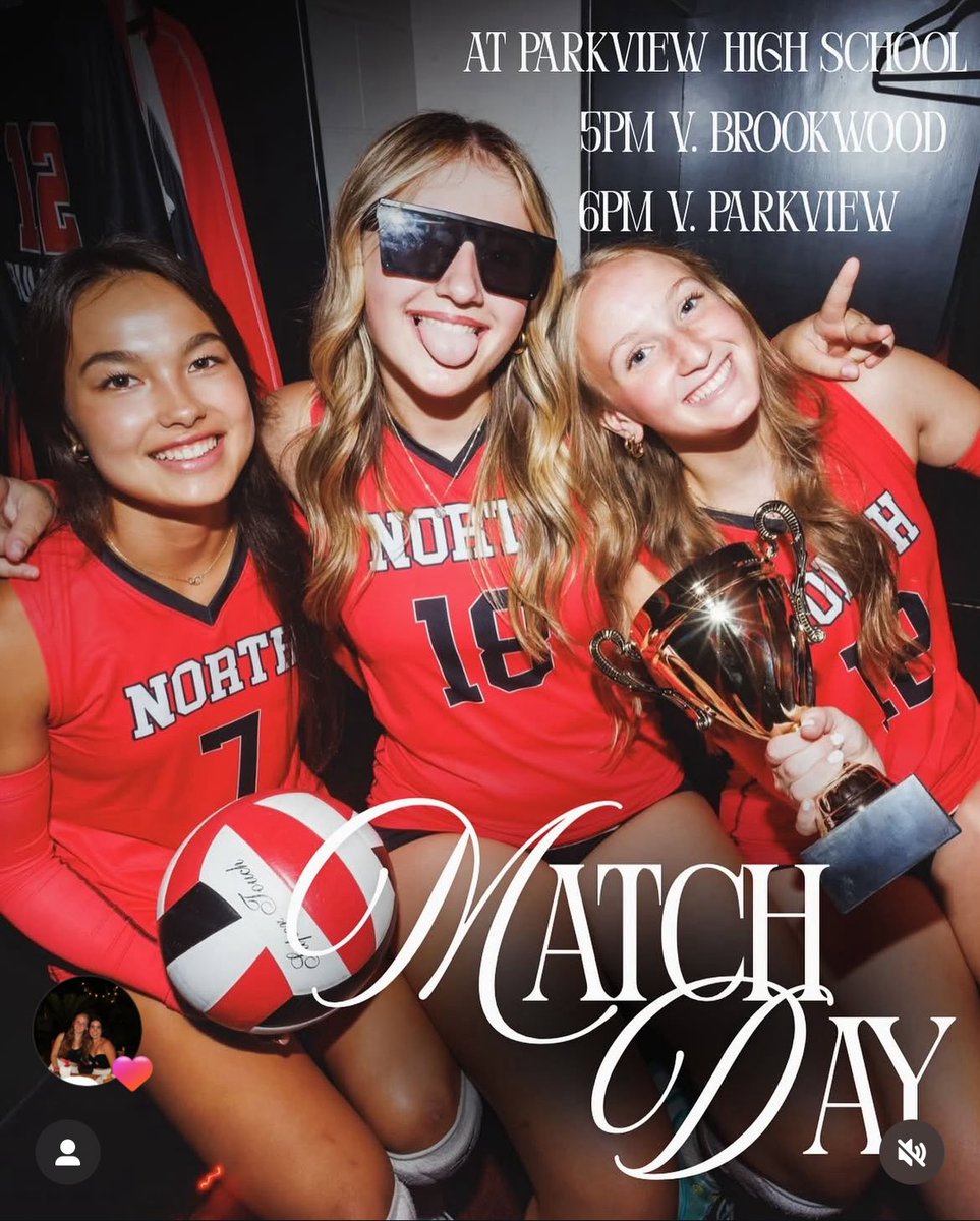 REGION MATCHES at
Parkview tonight! ✨👑 #NORTH