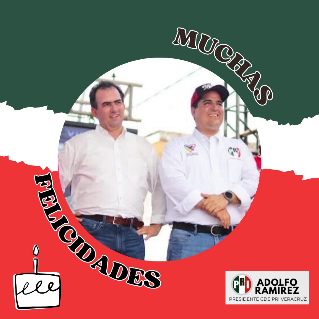 Hoy quiero enviar una felicitación muy especial a mi estimado <a href="/Pepe_Yunes/">PEPE</a> en el día de su cumpleaños 🎂 . 

Su vida política y personal es ejemplo de compromiso, congruencia y servicio a #Veracruz. Reconozco su liderazgo y su incansable trabajo en favor de nuestra gente.

¡Muchas