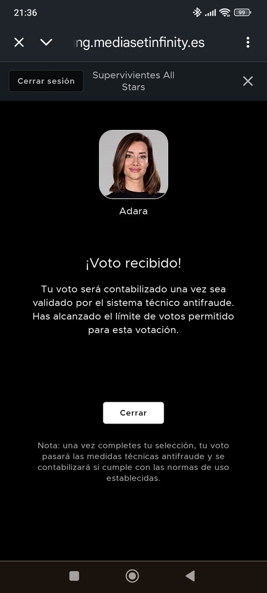 #AdaraSV25S
Mi voto siempre para ella!!