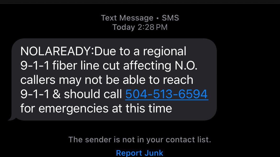 Ted_Orphan's tweet image. New Orleans:  “911 might not work today”