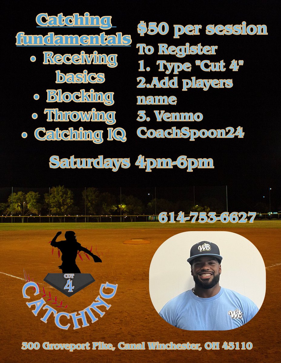 Coach_Spoon24's tweet photo. Cut 4 catching clinic has been a fun program for young catchers to get together and be challenged! If you’re looking to get better behind the dish come check us out! https://t.co/OQLpnboLu1