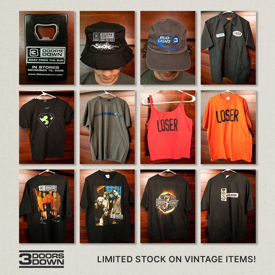 Throw it back with vintage 3DD merch now available in our webstore! Grab your favorites while supplies last.🤘3doorsdown.shop.redstarmerch.com
