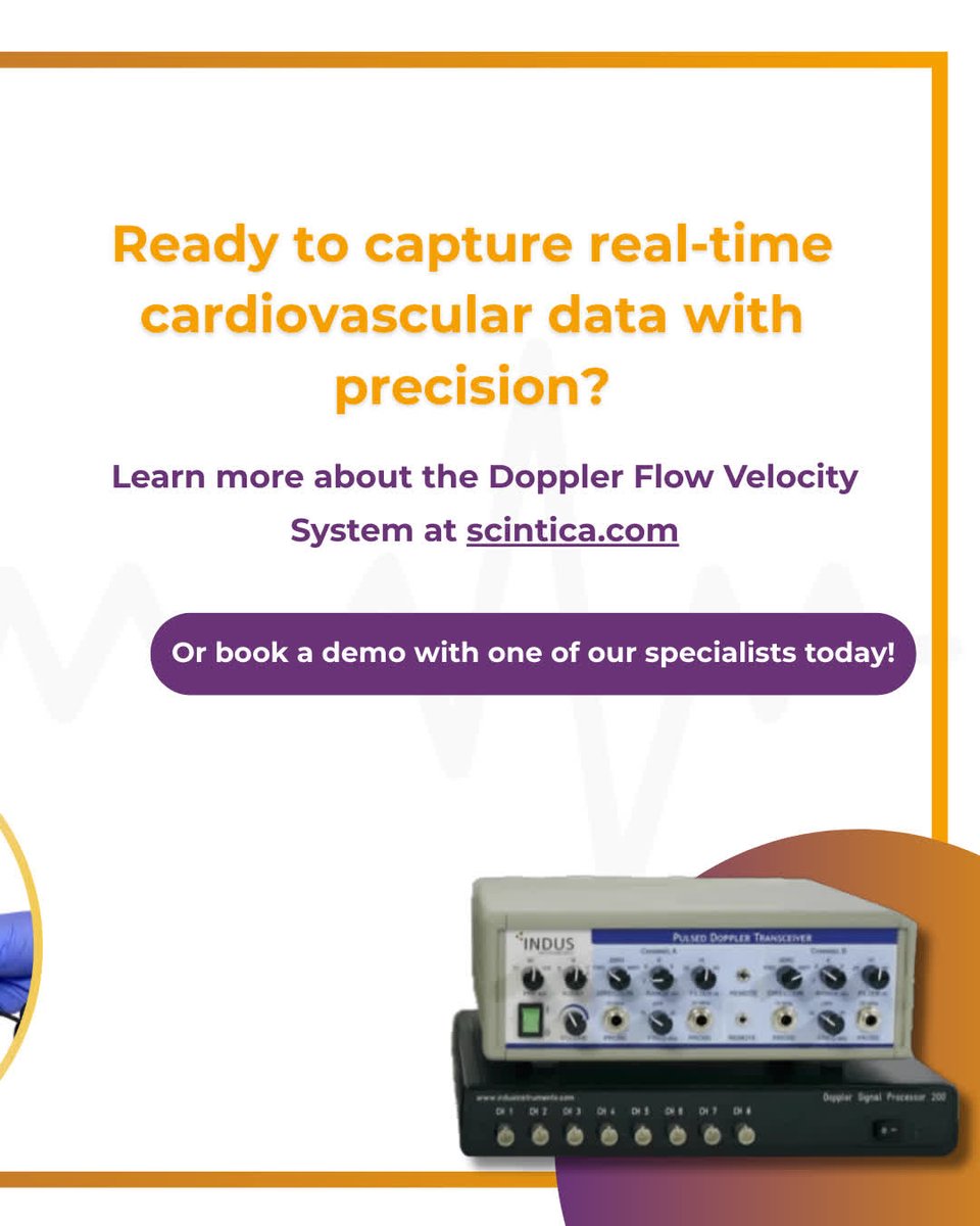 Scintica (@scinticainst) on Twitter photo The Doppler Flow Velocity System provides real-time, non-invasive blood velocity measurements in small animals, offering consistent and accurate results. 
Discover how it can enhance your research: bit.ly/4cWvYqY
#PreclinicalResearch #Scintica The Doppler Flow Velocity System provides real-time, non-invasive blood velocity measurements in small animals, offering consistent and accurate results. 
Discover how it can enhance your research: bit.ly/4cWvYqY
#PreclinicalResearch #Scintica