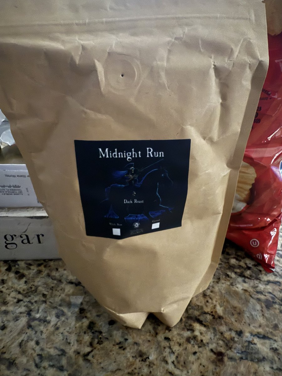 Just received my Midnight Run by <a href="/smcroasters/">Stocking Mill Coffee</a> also thank you for the magnet.