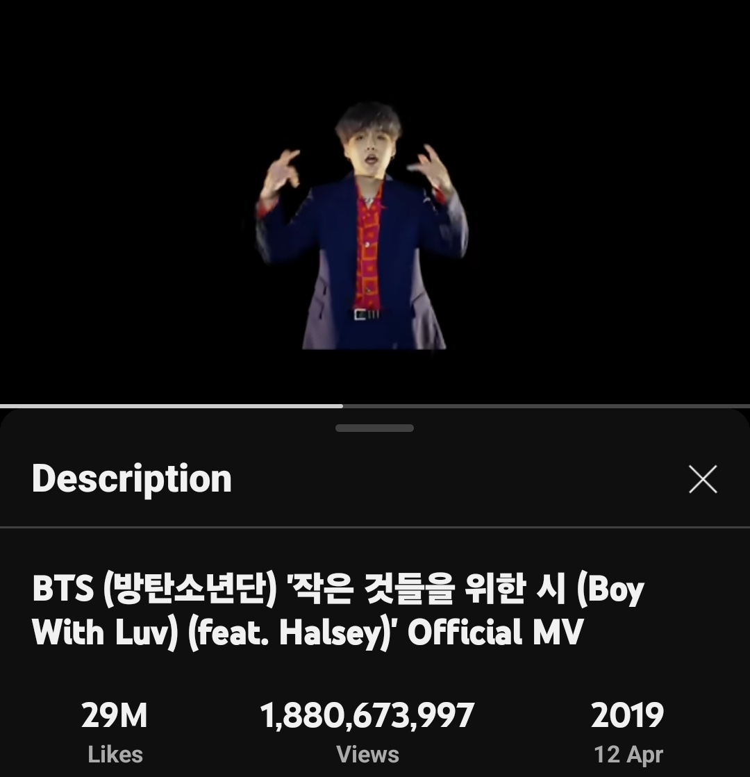 🔴 only 119,326,003 views left for Boy With Luv to achieve 2 Billion views on YouTube, queue up the playlist and stream to achieve the goal. it's time to get the goal quickly.

#BoyWithLuvTo2B 

📎youtube.com/playlist?list=…