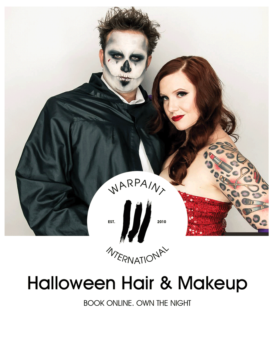 WarPaintMakeup's tweet image. 🖤💋 Book Halloween Makeup + Hair on our website and be the smash of the black ball ✨🖤

Spots are filling already for Halloween week, grab yours and look ghoulishly gorgeous 👻🎃

BOOK NOW: warpaintinternational.com/beauty-on-dema…

#wpibeauty #Halloween #Mpls #Chicago