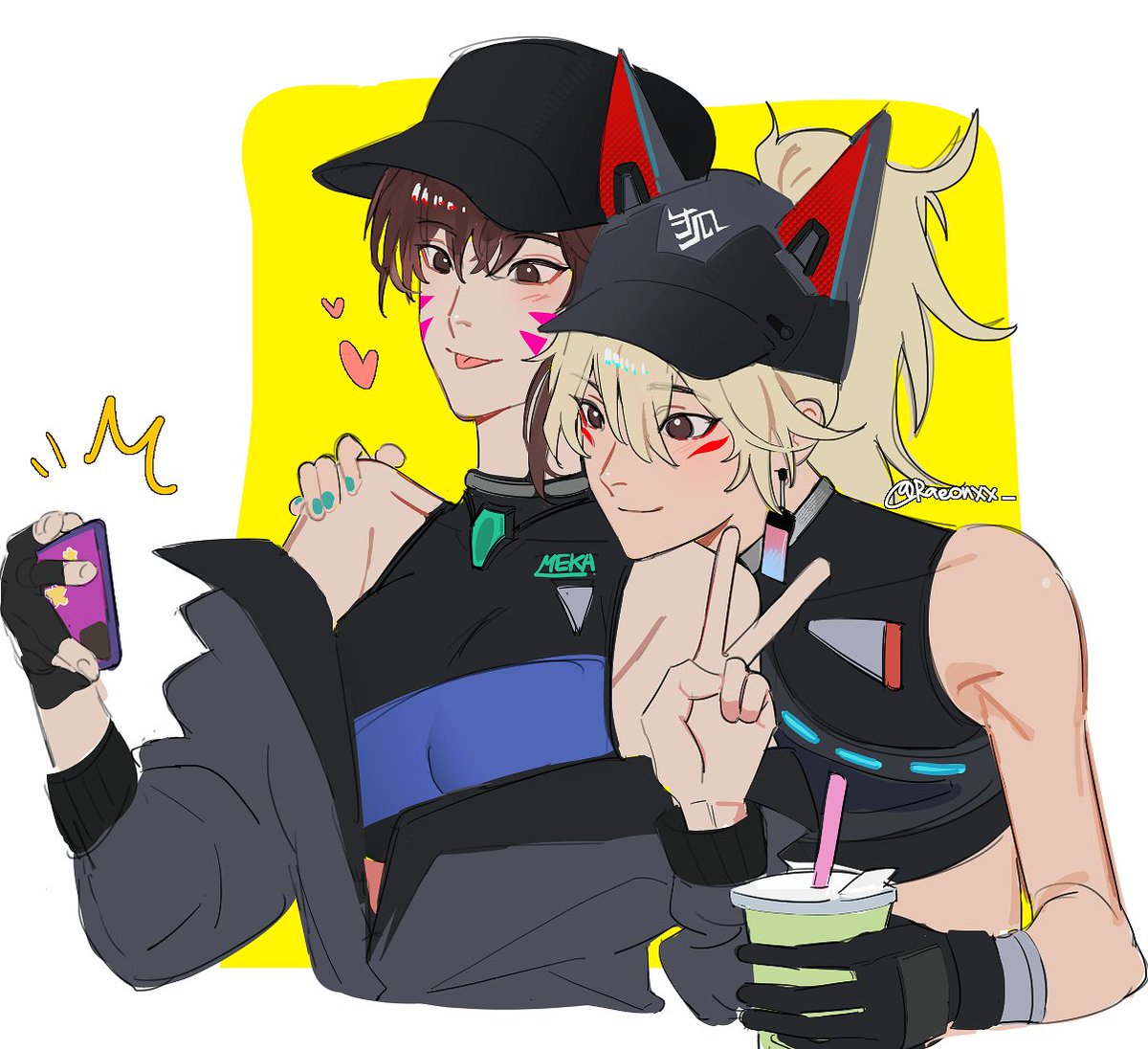 raeonxx_'s tweet image. hi 🦊🐰

#tokkitsune #mekafox