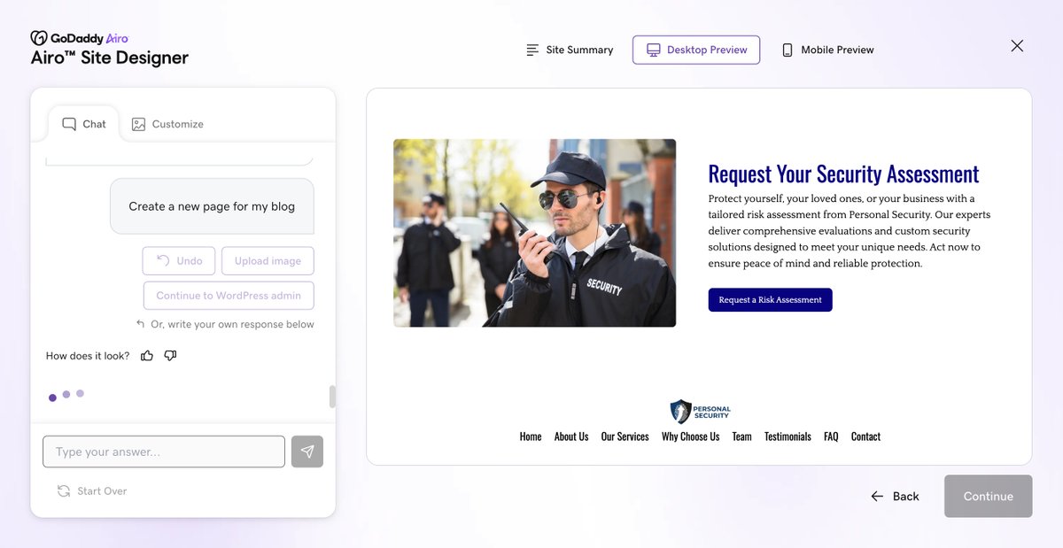 GoDaddyPro's tweet image. 🚀 New to GoDaddy’s Airo Site Designer? Here are 5 pro tips to help you launch a stunning #WordPress site in minutes (not weeks)! 👇