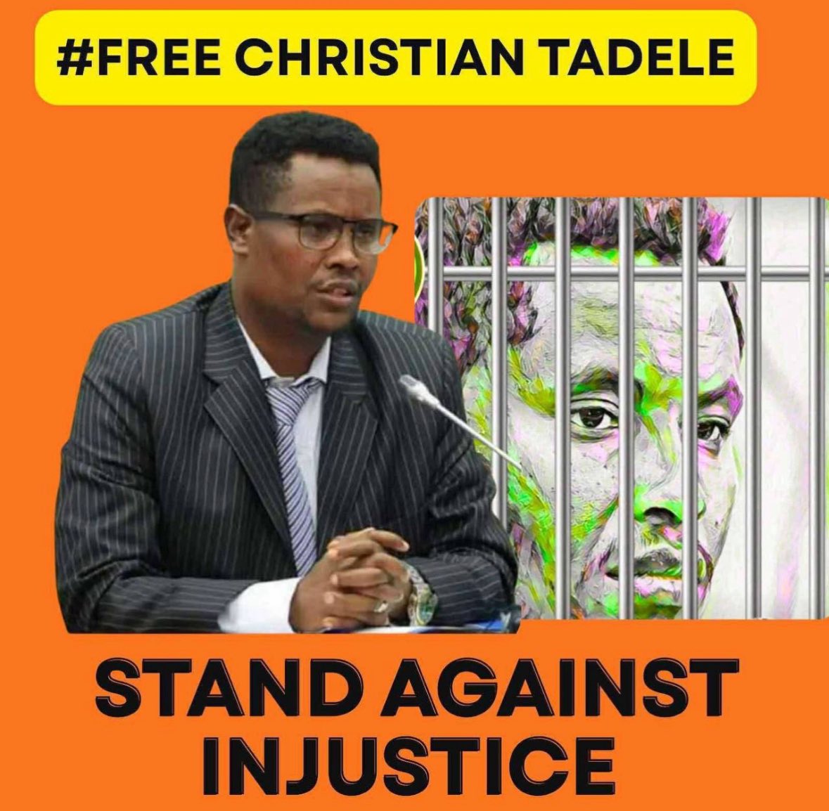enough_2127's tweet image. Christian Tadele’s struggle reveals the true face of the state: repression disguised as justice. #SaveChristianTadele #FreeChristianTadele #UrgentMedicalCare #Ethiopia #Amhara @AfricanUnion @achpr_cadhp @ICRC @RedCross @RedCrossAU @hrw