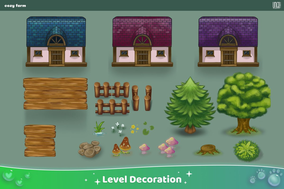 saharlaluce's tweet image. Fiiinallyyy 🎉 My very first asset is out on the Unity Asset Store
⭐️ Cozy Farm&apos; a warm &amp;amp; cute 2D environment pack.
Check it out 👀
 assetstore.unity.com/packages/2d/en…

Would love to hear your thoughts  Every bit of support means the world 💜