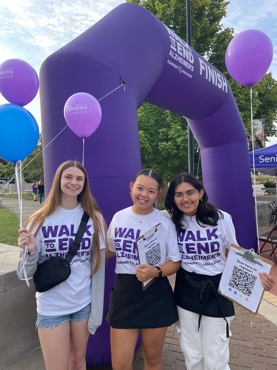 The Indiana Academy's National Honor Society chapter participated in the Walk to End Alzheimer's walk on Saturday, September 20 to raise funds for Alzheimer's research, support, and care.
