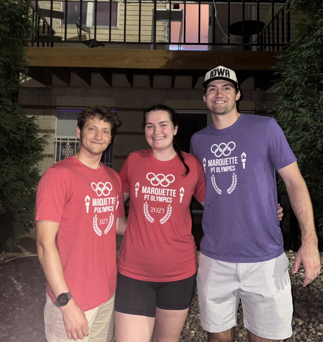 Last weekend, Roman, Grace, and Shane participated in PT Olympics with their classmates. They competed in tug-of-war, theraband launch, and a scavenger hunt. Congrats to the Pro-3s on their 3-peat! #MUPT #PTolympics #champs