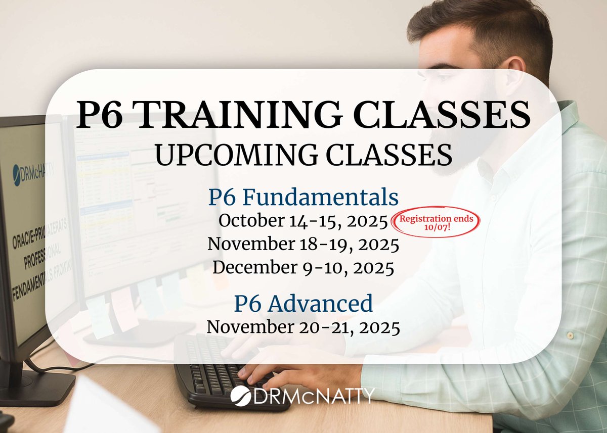 DRMcNatty's tweet image. DRMcNatty&apos;s live Oracle Primavera P6 training with Certified Trainers offers hands-on online workshops on planning &amp;amp; reporting. 
Save costs &amp;amp; travel. 

Register through the link by Oct 7 for Oct 14-15! 
drmcnatty.com/services/train…

#Training #OraclePrimavera #DRMcNatty #PrimaveraP6