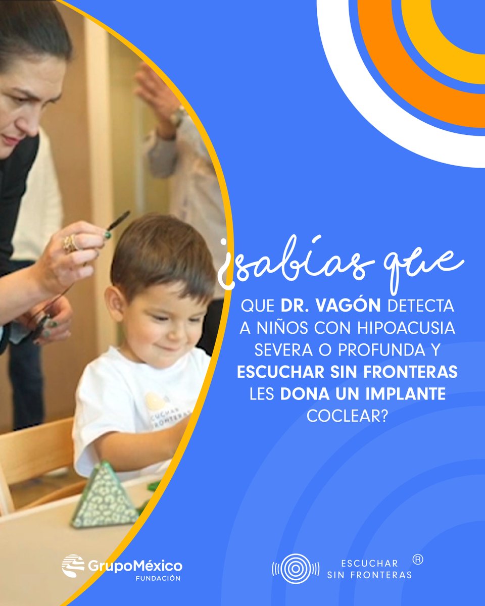 Escuchar Sin Fronteras se apoya en las acciones de detección oportuna de hipoacusia que realiza Dr. Vagón. De esta forma los niños diagnosticados pueden ser candidatos a recibir un implante coclear bilateral.

#FGM #HipoacusiaInfantil #ImplanteCoclear #GrupoMéxico