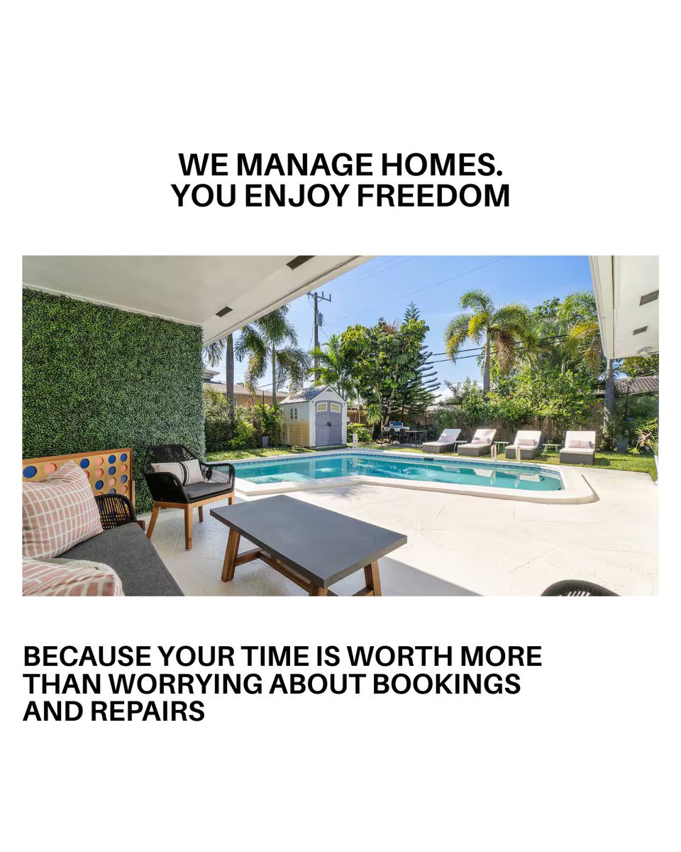 GrimaldiVRs's tweet photo. Owning a property should feel like freedom, not a full-time job 🏡

https://t.co/dmrSv7pgGv

#PropertyManagement
#GrimaldiPropertyManagement
#FortLauderdalePropertyManagement
#BocaRatonPropertyManagement
#BoyntonBeachPropertyManagement
#DelrayBeachPropertyManagement https://t.co/TsquTU4qqJ