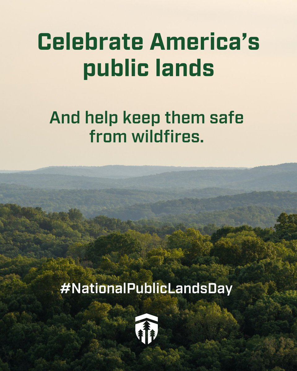 Public lands are a priceless part of America’s landscape, recreation and history.

It’s our turn to help preserve and protect them from wildfires.

Read our statement for #NationalPublicLandsDay:

preventwildfires.org/on-public-land…