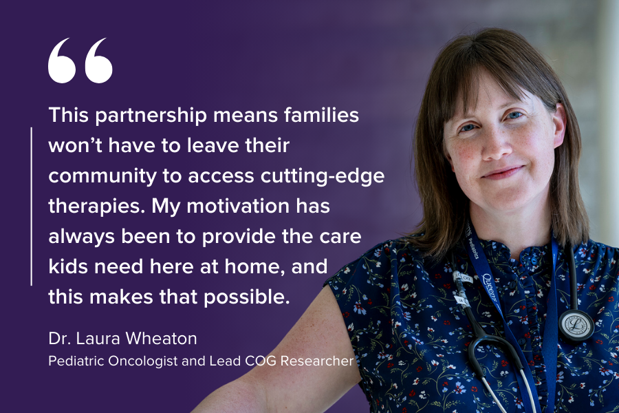 KHSC is the first Canadian hospital to gain affiliate status with the Children’s Oncology Group — the world’s largest childhood cancer research network.

This partnership with <a href="/CHEO/">CHEO Ottawa</a> expands access to pediatric cancer clinical trials for families in southeastern Ontario.

Read the