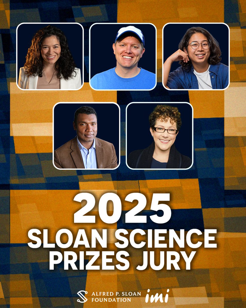 TheIndieInit's tweet photo. Introducing the jury for the 2025 Sloan Science Prizes for YouTube! 

The prizes will be selected by a distinguished jury of scientists, creators, and cultural leaders. 

Applications close 9/30. See https://t.co/SRPy5RLBaD for details. https://t.co/XQxCWbjGDg