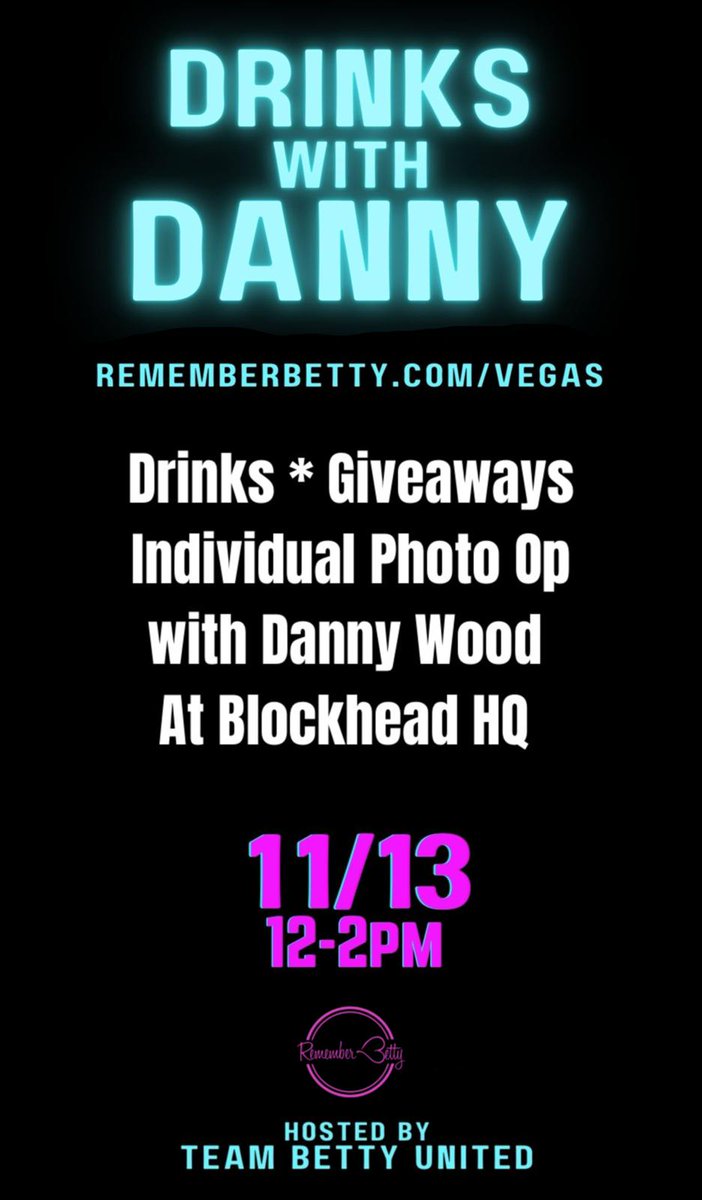 Feeling lucky in Vegas? The odds are in your favor, with Team Betty United adding to the excitement of the Right Stuff residency this November 13th at the Blockhead HQ at Park MGM: an exclusive event benefiting Remember Betty 🖤