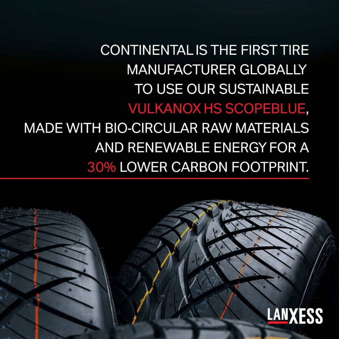 Sustainable tire manufacturing is in motion🛞 ♻️

Continental became the 1st producer to globally use our Vulkanox HS Scopeblue along their sustainability journey!  

This innovative additive - using #RenewableEnergy and sustainable materials - leads to a 30% reduction in carbon