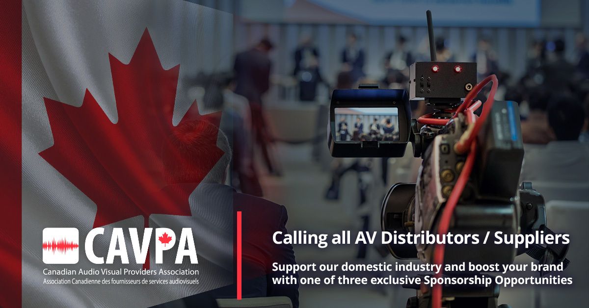 CAVPA_info's tweet image. Calling all Canadian sound, lighting &amp;amp; audiovisual vendors and distributors.

Support our domestic industry and boost your brand with one of three exclusive Sponsorship Opportunities.

cavpa.ca/membership/spo…

#AVSupport #CanadaEvents #CanadaEvents #CAVPA #EventSuccess