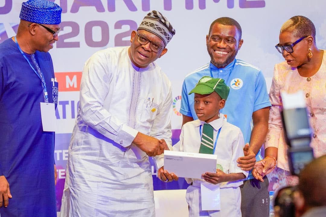 In commemoration of World Maritime Day 2025,the Minister of Marine &amp; Blue Economy, His Excellency Adegboyega Oyetola, CON, alongside the Executive Secretary/CEO of Nigerian Shippers’ Council, Dr. Akutah Pius, MON, joined key maritime stakeholders to recognize their invaluable