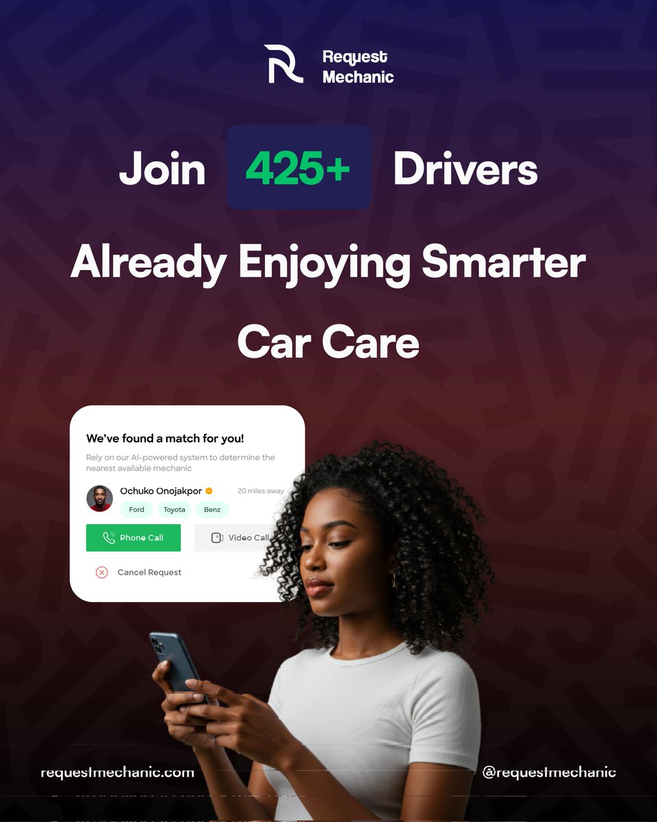 requestmechanic's tweet image. Over 425 car owners in Lagos and beyond have already made the switch to RequestMechanic 🚘🎉