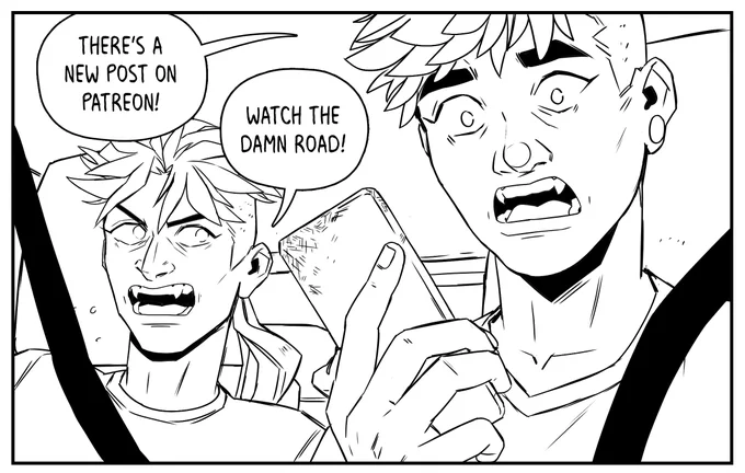 there's a new LIES WITHIN post on patreon in which i'm sharing an entire page of line art for the next webcomic update for $1! go check it out at https://t.co/JUdupaImhm 