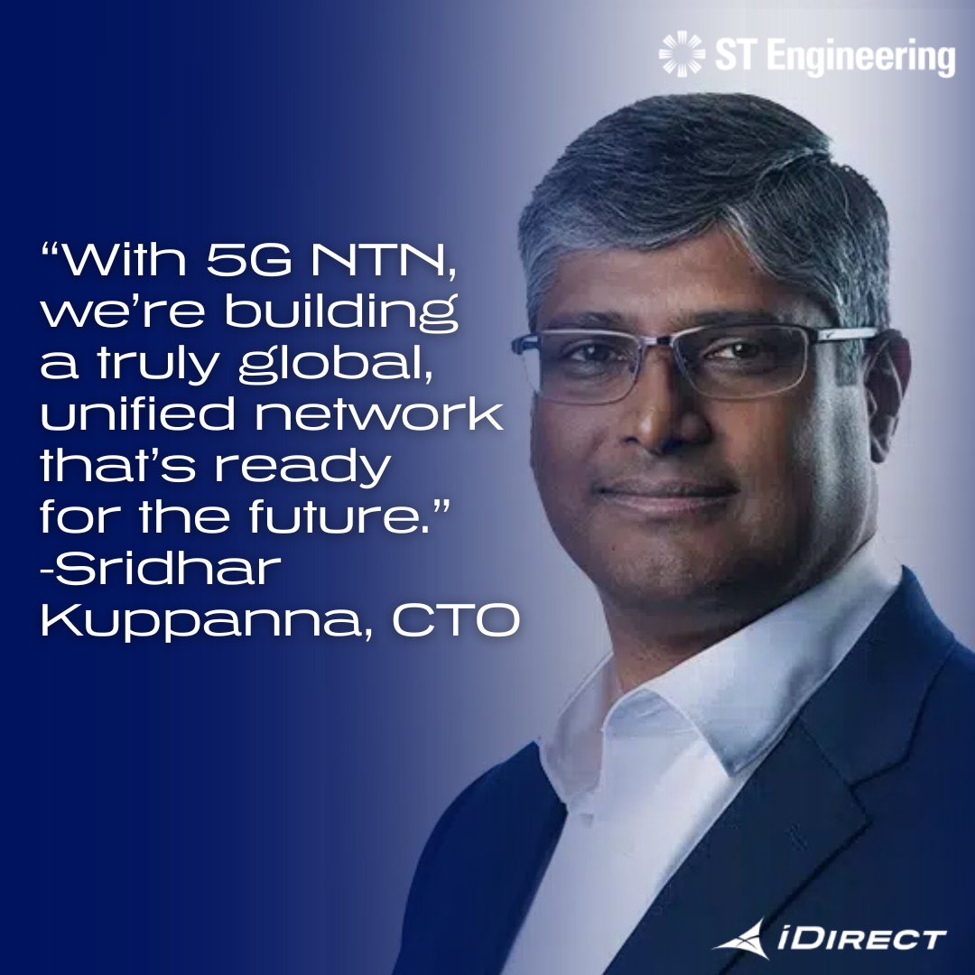 iDirect's tweet image. 5G NTN is reshaping connectivity- uniting telcos &amp;amp; satellite operators in a unified global network. But readiness starts with interoperability &amp;amp; standards for scalable, resilient integration.

Our CTO shares more in @SatelliteProME: bit.ly/4nSRlxR

#STEngineering