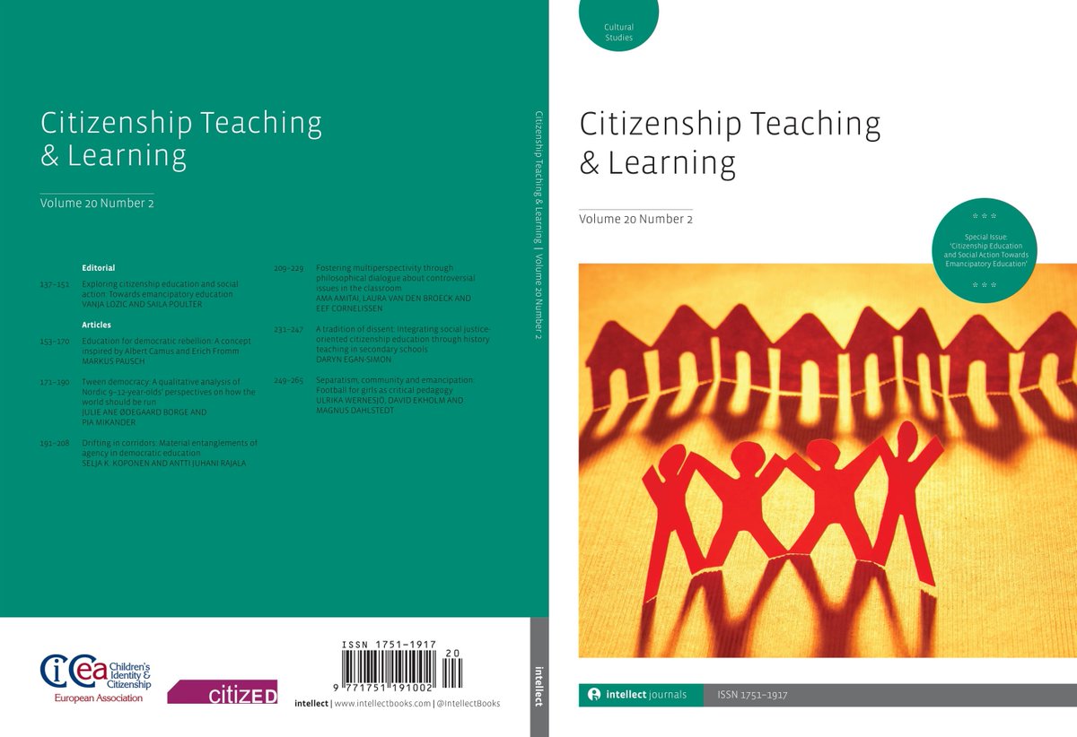 Citizenship, Teaching &amp; Learning 20.2 is out now!

Special Issue: ‘Citizenship Education and Social Action Towards Emancipatory Education’

Access the issue via discover 👉 intellectdiscover.com/content/journa…