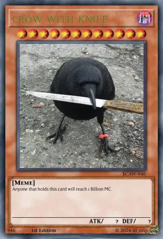 crow with knife tweet media