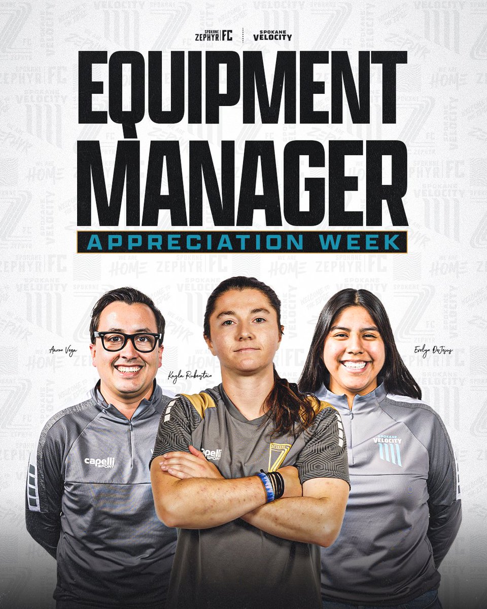 SpokaneVelocity's tweet image. Happy Equipment Manager Appreciation Week to the best equipment mangers around! Thank you for all you do for USL Spokane! 👏

#SpokaneVelocityFC #SpokaneZephyrFC #EquipmentManagerAppreciationWeek #LetsGoSpo