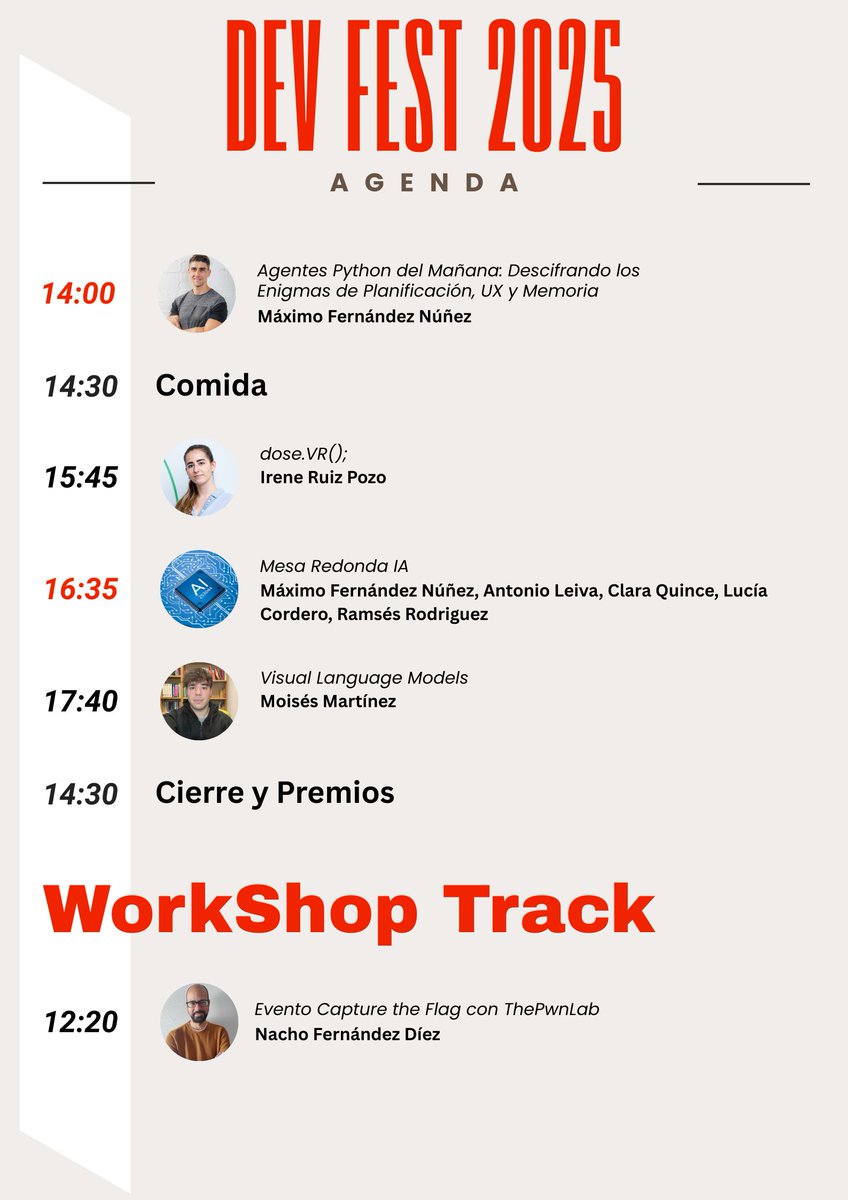 🚀 Agenda actualizada del #DevFestAranjuez 2025 🚀

Comunidad e inspiración… con un propósito especial 💙
👉 Todo lo recaudado se donará a @fundacionaladina, en apoyo a niños y adolescentes con cáncer.

🎟️ Entradas: eventbrite.com/e/devfest-2025…
🌐 Dona aquí: aladina.org