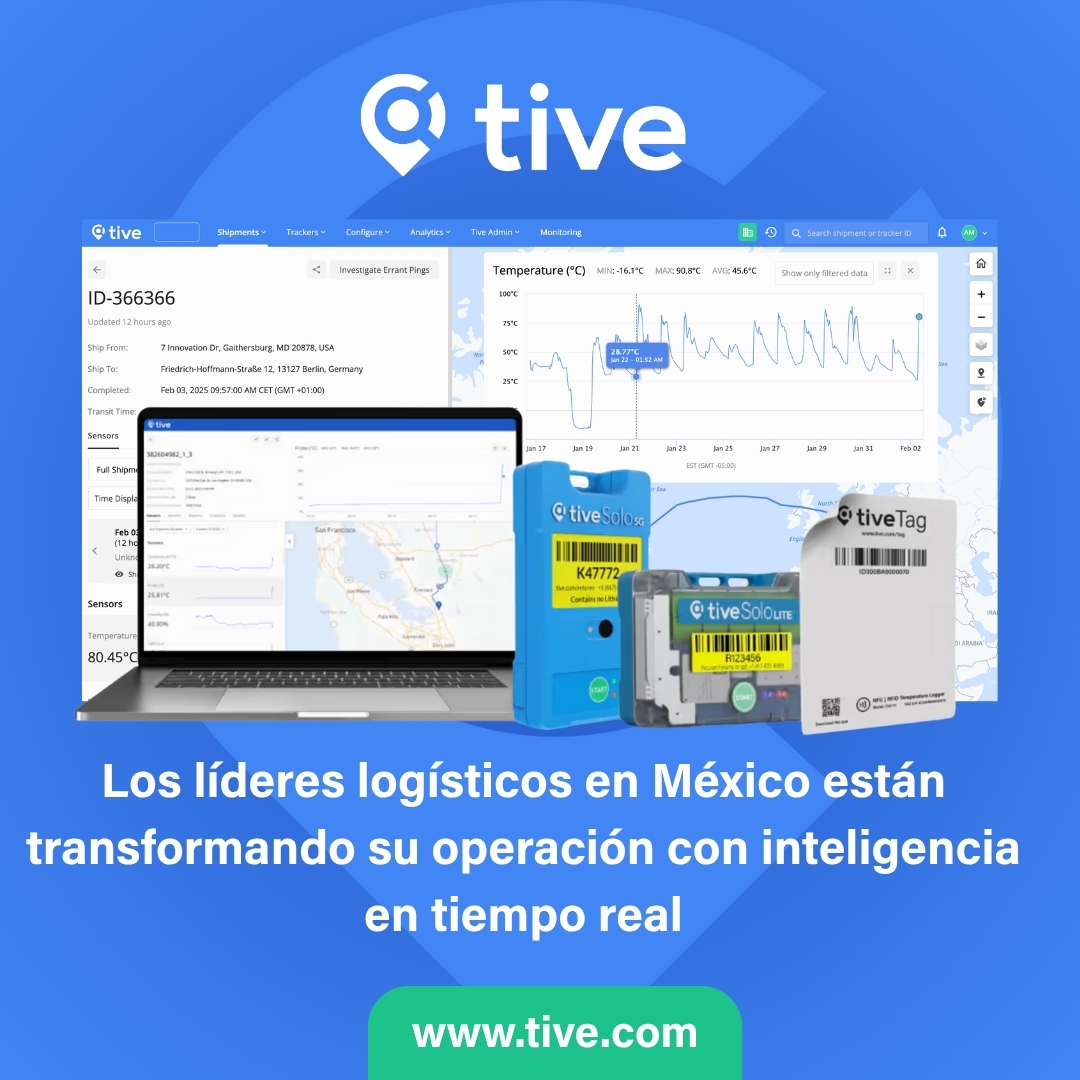 AMACARGA + Tive = logística segura y conectada.

 Agentes de carga más eficientes, clientes más satisfechos.

 📦 ¿Listo para dar el siguiente paso? Descubre cómo Tive puede ayudarte. hubs.li/Q03wVrPL0