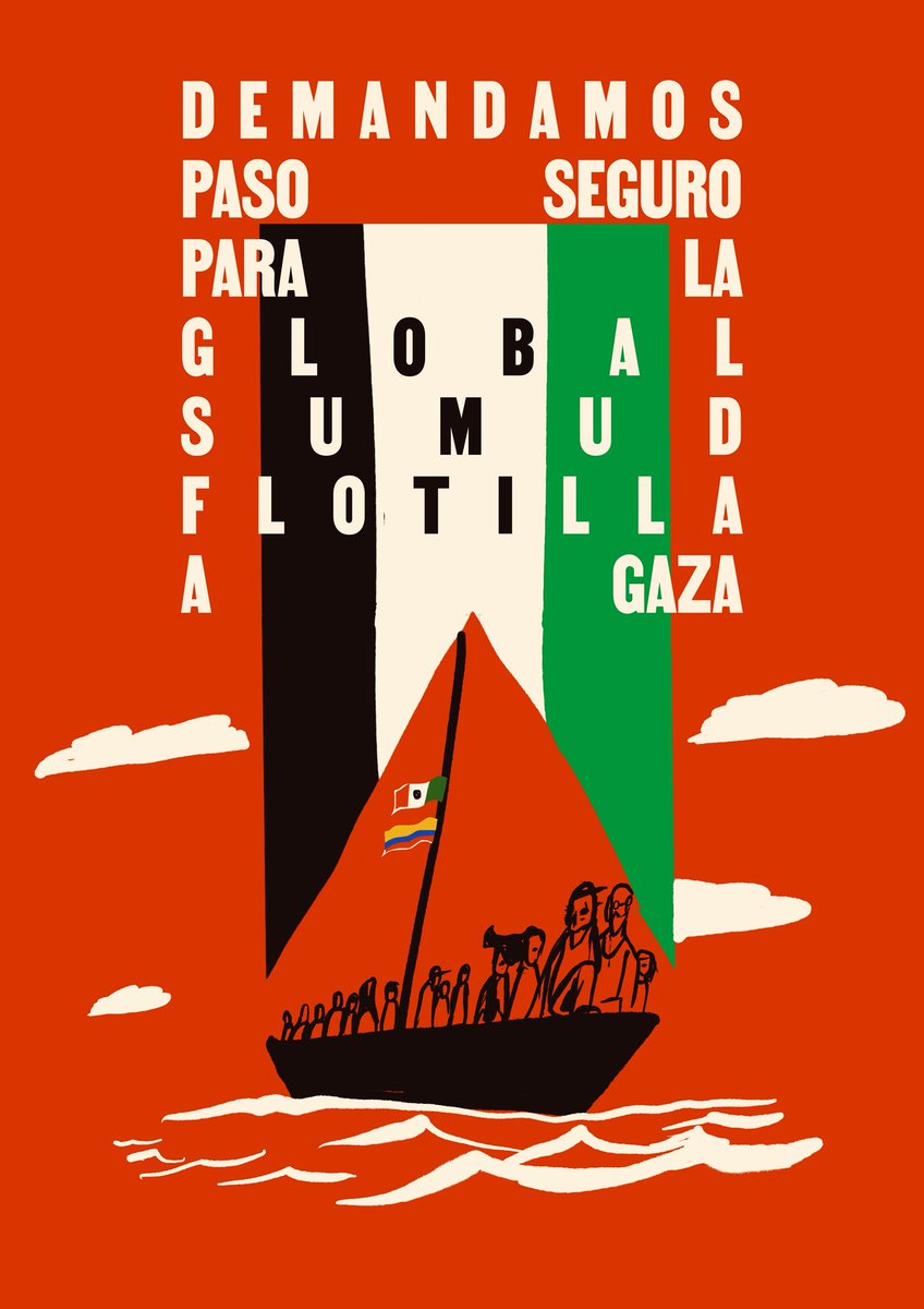 Estamos entrando a la recta final de nuestro viaje a Gaza para abrir el corredor humanitario.
Tenemos que demandar paso seguro para la <a href="/gbsumudflotilla/">Global Sumud Flotilla</a> 
Latinoamérica unida en el barco HIO.   🇲🇽🇵🇸🇨🇴