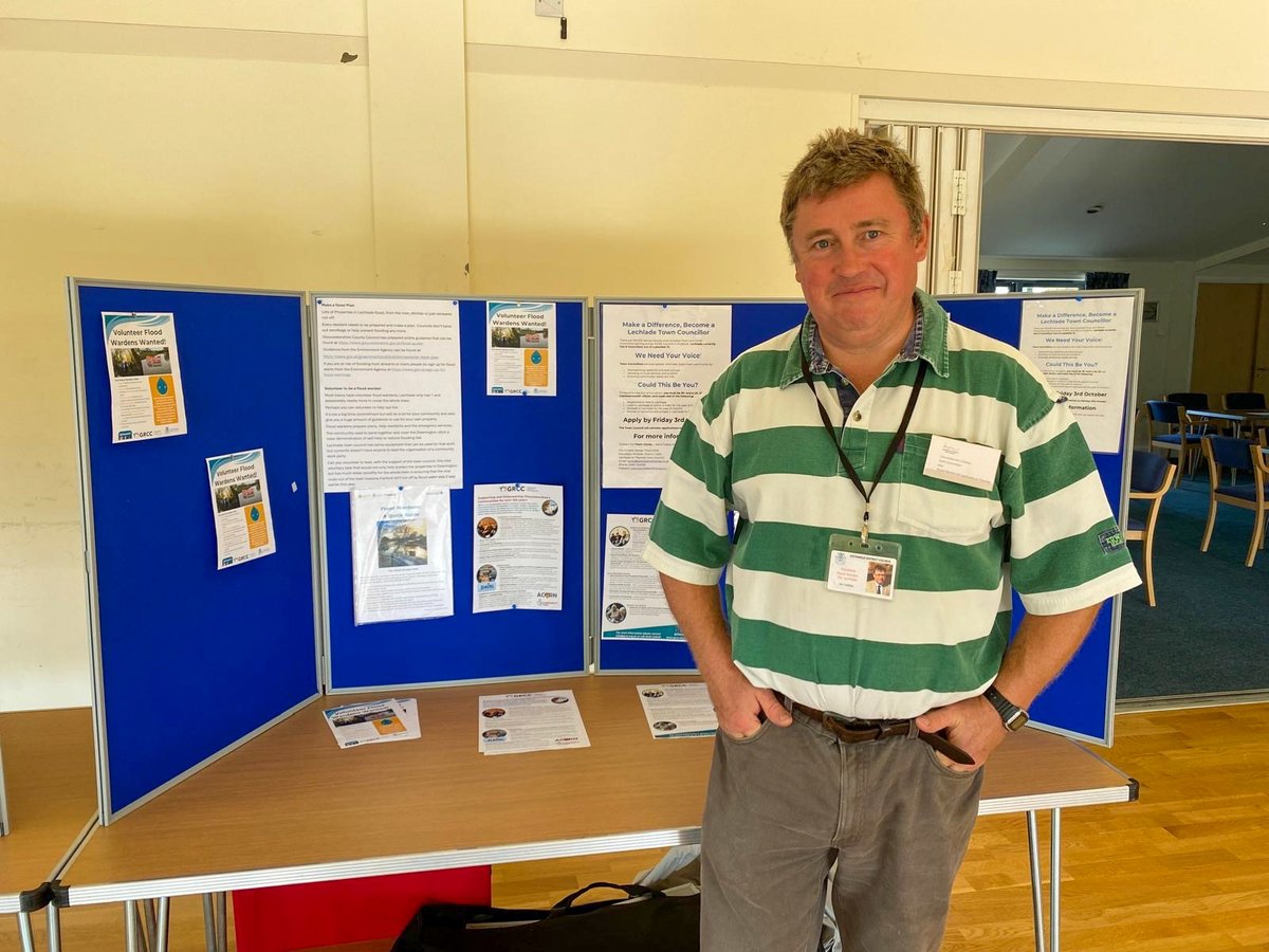 🌊 At our recent Strengthening Communities event in Lechlade, local volunteer Flood Warden Ian joined us to share how the Flood Warden Scheme helps keep communities safe.

👉 Find out more about the scheme – and how you could get involved – here: cotswold.gov.uk/environment/fl…