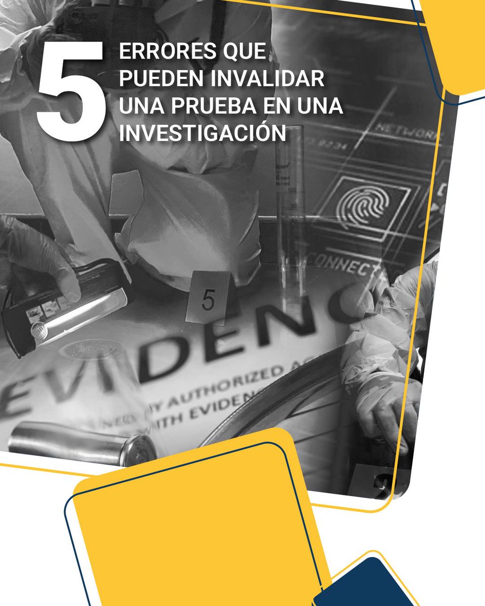 UIDforensic's tweet image. En una investigación criminal, un solo error puede invalidar toda una prueba.
Desde la mala cadena de custodia hasta una entrevista mal realizada, cada detalle cuenta para garantizar la verdad y la justicia.