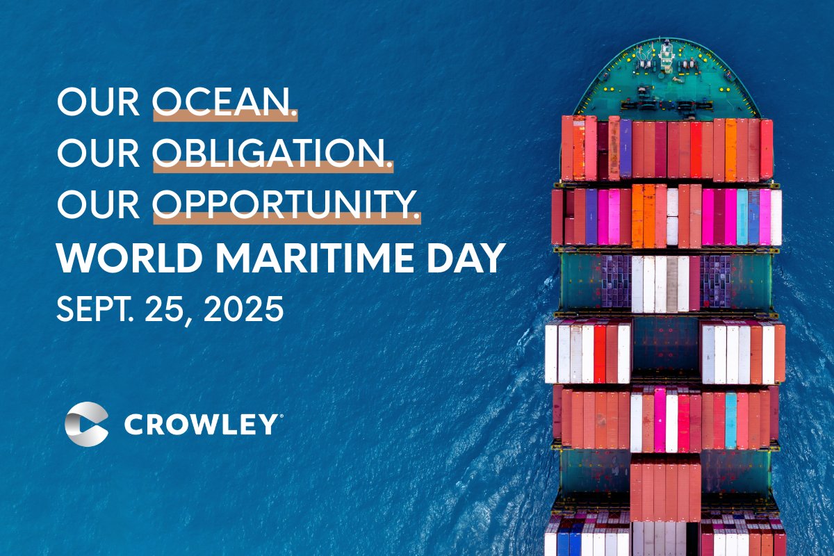 Today we celebrate World Maritime Day and the professionals who keep our world connected by braving the seas. This year’s theme, “Our Ocean, Our Obligation, Our Opportunity,” honors their role in protecting oceans and powering global trade. #WorldMaritimeDay