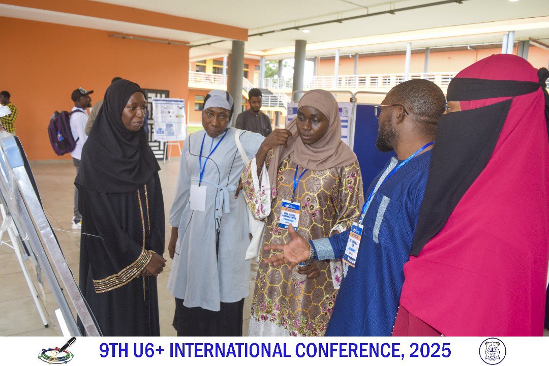 UniOfGambia's tweet image. Delegates of the 9th U6+ Consortium of Africa also visited UTG’s Faraba Banta Campus. Staff &amp;amp; students showcased diverse research through posters, while Mr. Sulayman Jammeh presented on the campus&apos;s growth, facilities &amp;amp; future prospects.  

#U6PlusConsortium