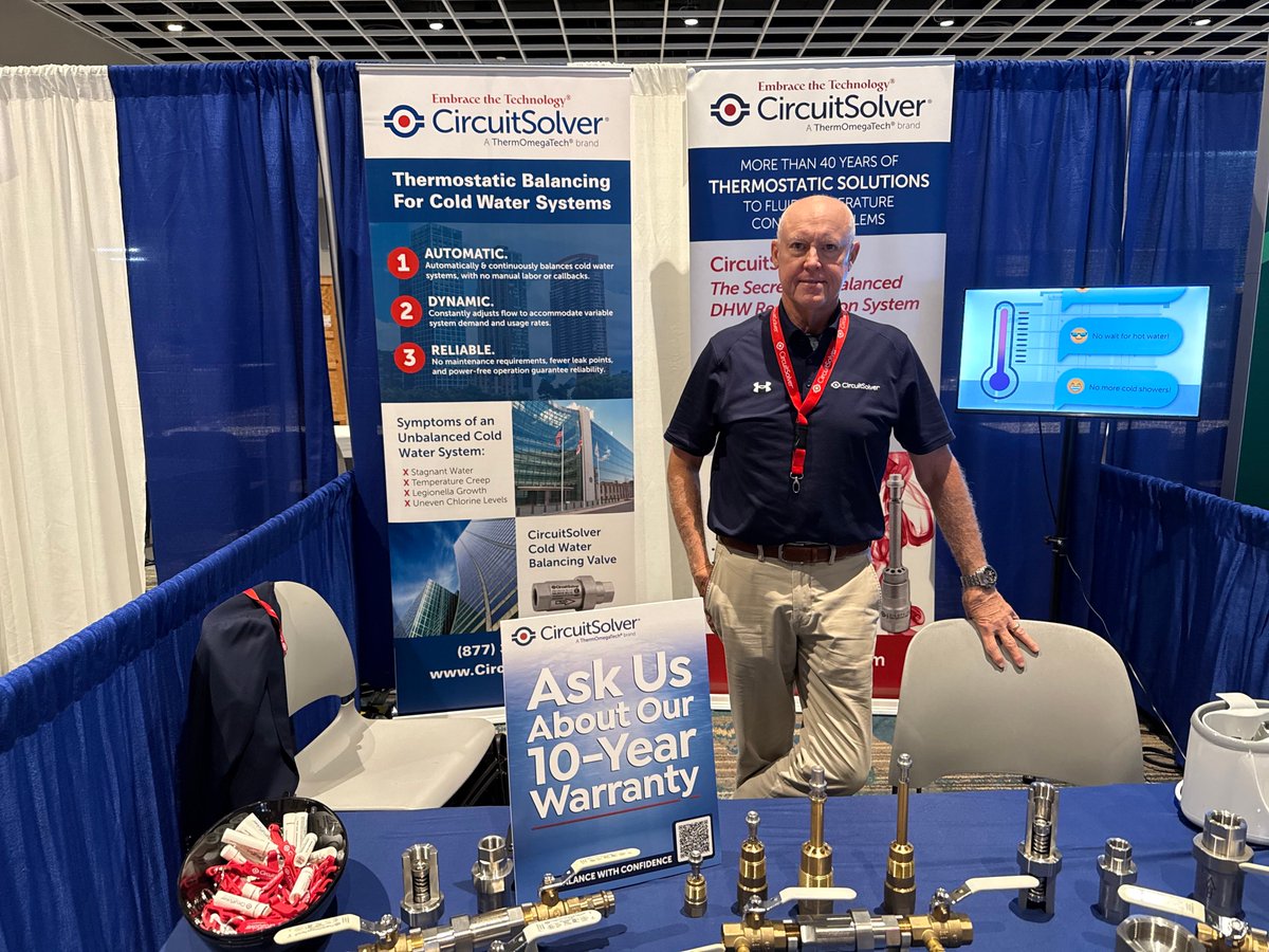 CircuitSolver's tweet image. The CircuitSolver team is here at the ASPE Product Show in Orlando and looking forward to discussing how CircuitSolver thermostatic balancing valves can help you in your projects!
Stop by booth #316 or contact us at ow.ly/sME050X2ixL.
#engineers
#ASPEtech25