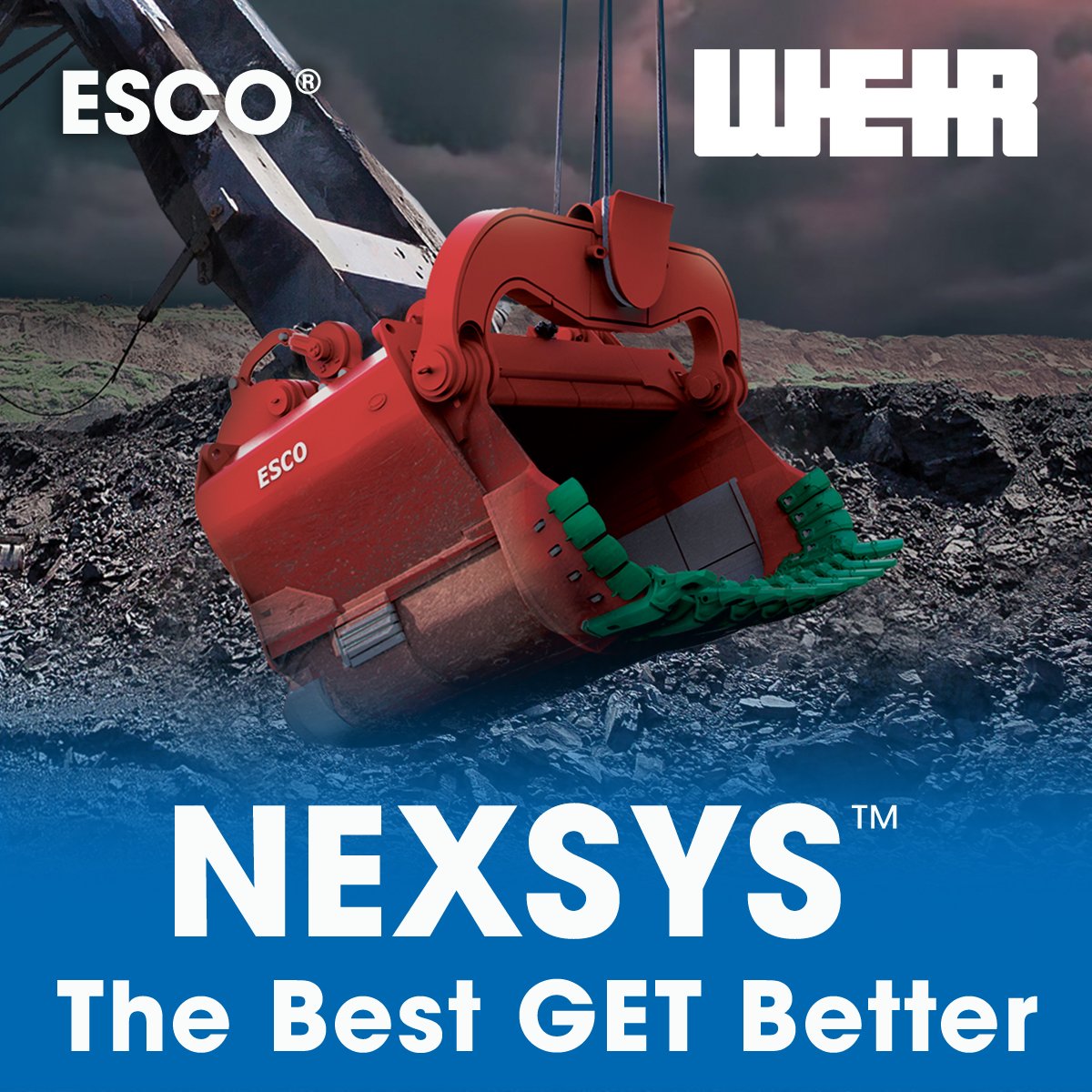 The innovative ESCO® Nexsys™ rope shovel dipper lip &amp;amp; GET system has arrived. A stronger, lighter system delivers fewer rebuilds, fewer adapter failures, extended campaign cycles, and exceptional machine availability.
global.weir/campaigns-esco…
#mining #mininginnovation #GET