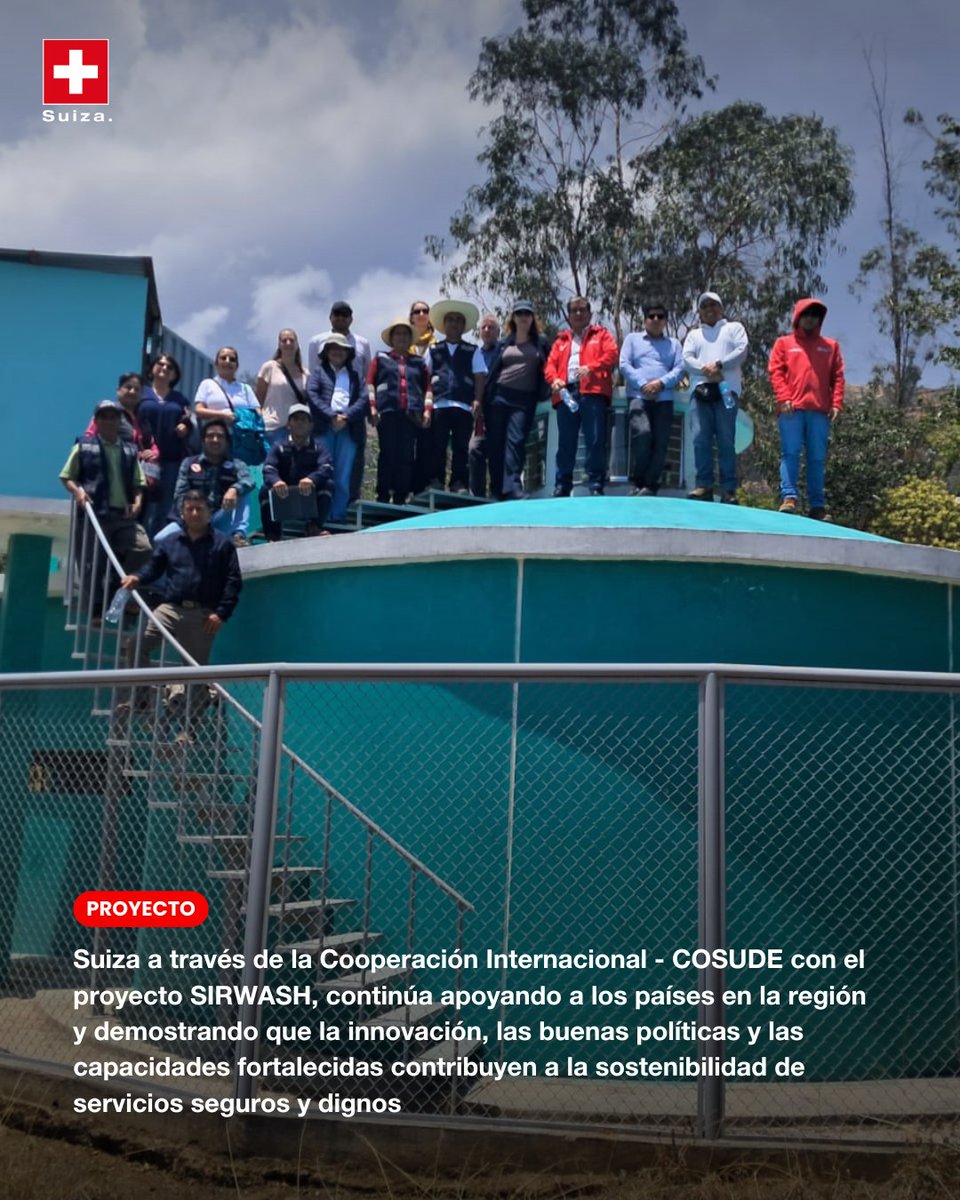 EmbSuizaPeru's tweet photo. Suiza desde la Cooperación Internacional - COSUDE con el proyecto #SIRWASH, continúa apoyando a los países en la Región y demostrando que la #innovación, las buenas #políticas y las capacidades fortalecidas contribuyen a la #sostenibilidad de servicios seguros y dignos.🌱💧 https://t.co/s8aNWNL3j9