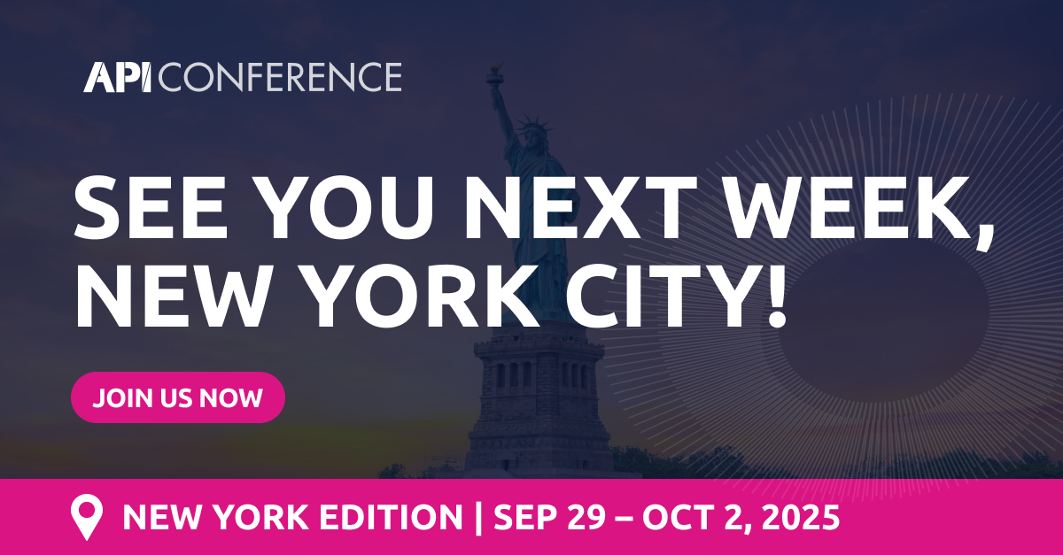 api_conference's tweet image. APIs are the backbone of modern software—and next week, API Conference comes to New York City!
From design to security to scalability, discover the future of API-first development.
📍 Sept 29 – Oct 2, 2025 | #devmio New York Week
👉 Join us: f.mtr.cool/irpvsfladt
#APICon