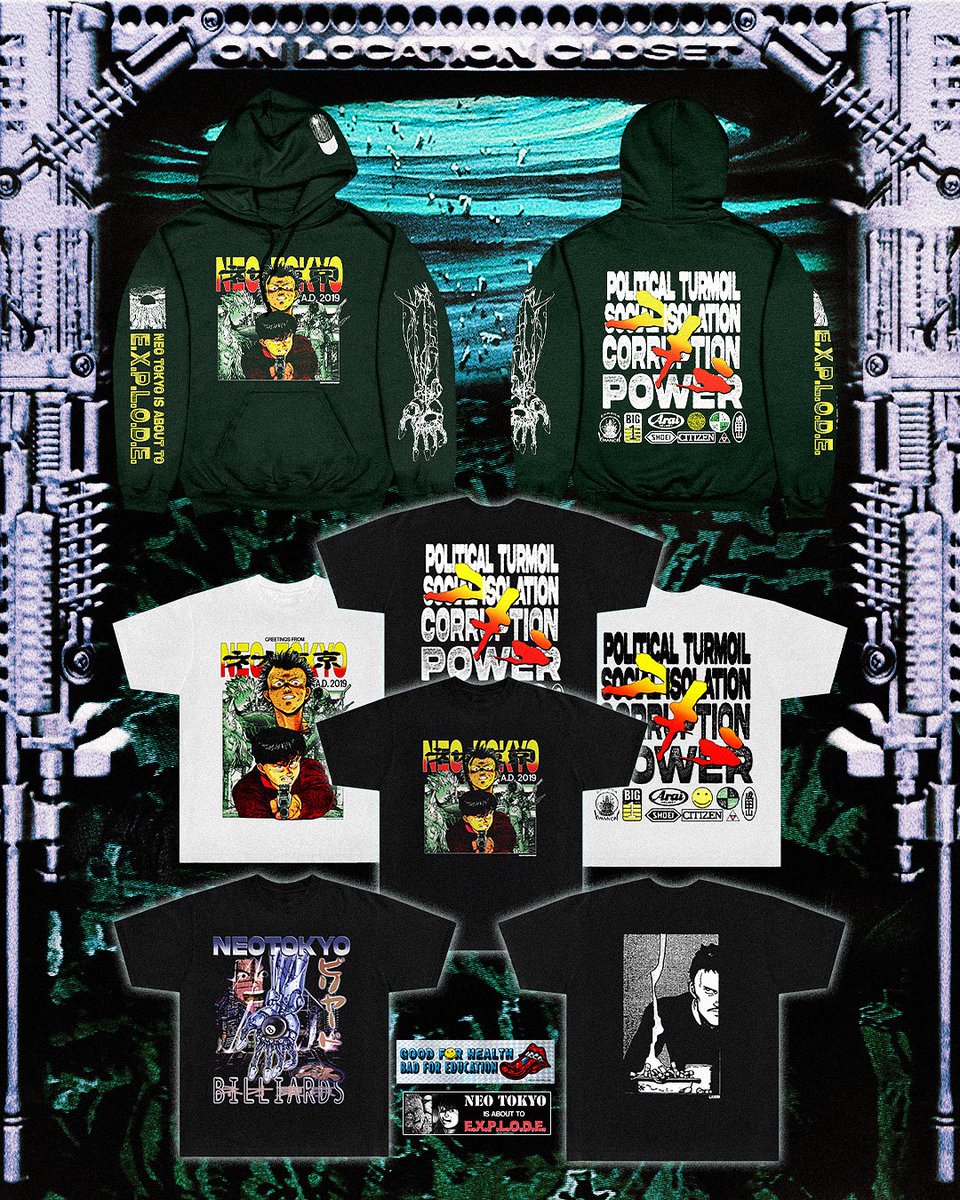 Neo Tokyo is about to E.X.P.L.O.D.E.

Available now until Monday September 29th at Midnight EST

Onlocationcloset.bigcartel.com